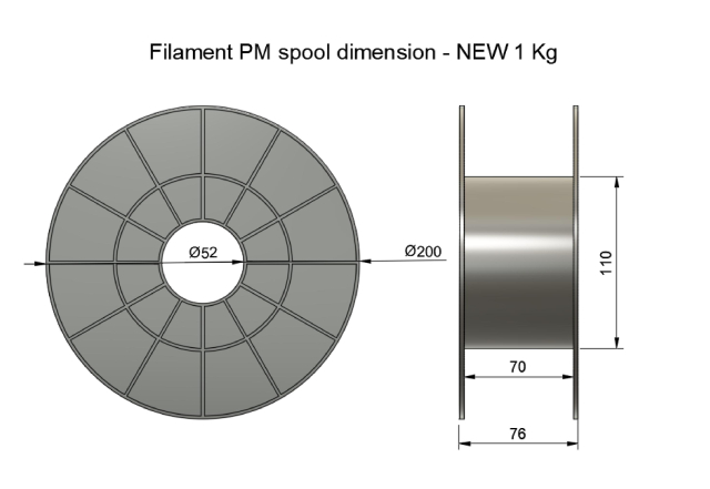 PLA - Fluorescent Orange (1,75 mm; 1 kg)