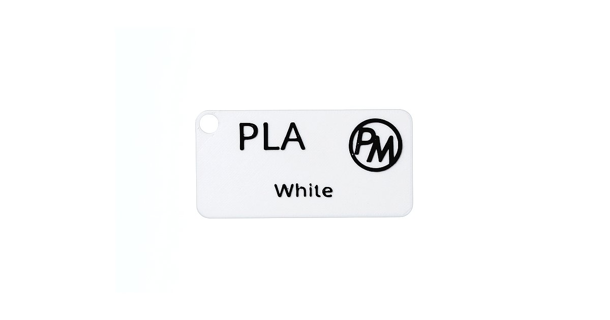 Pla Sample Card Sample PLA - White (1,75 mm; 10 m) | Filament PM