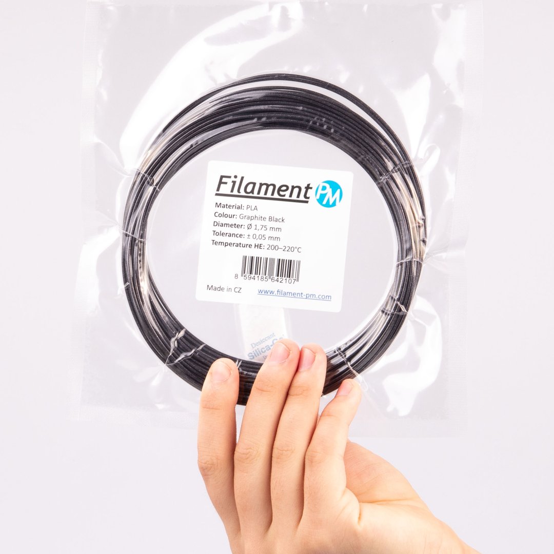 Graphite Color Pla Sample PLA - graphite black (1,75 mm; 10 m) | Filament PM